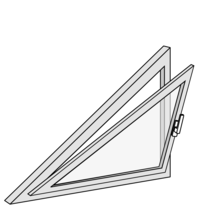 Fenster in Sonderform Dreieck